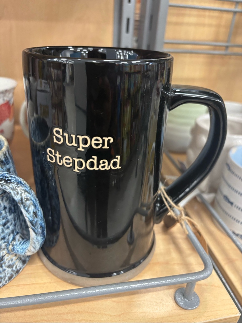 Neiman Marcus Black "Super Stepdad" Ceramic Mug